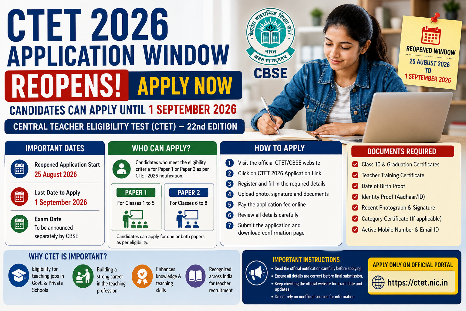 CTET 2026 Application